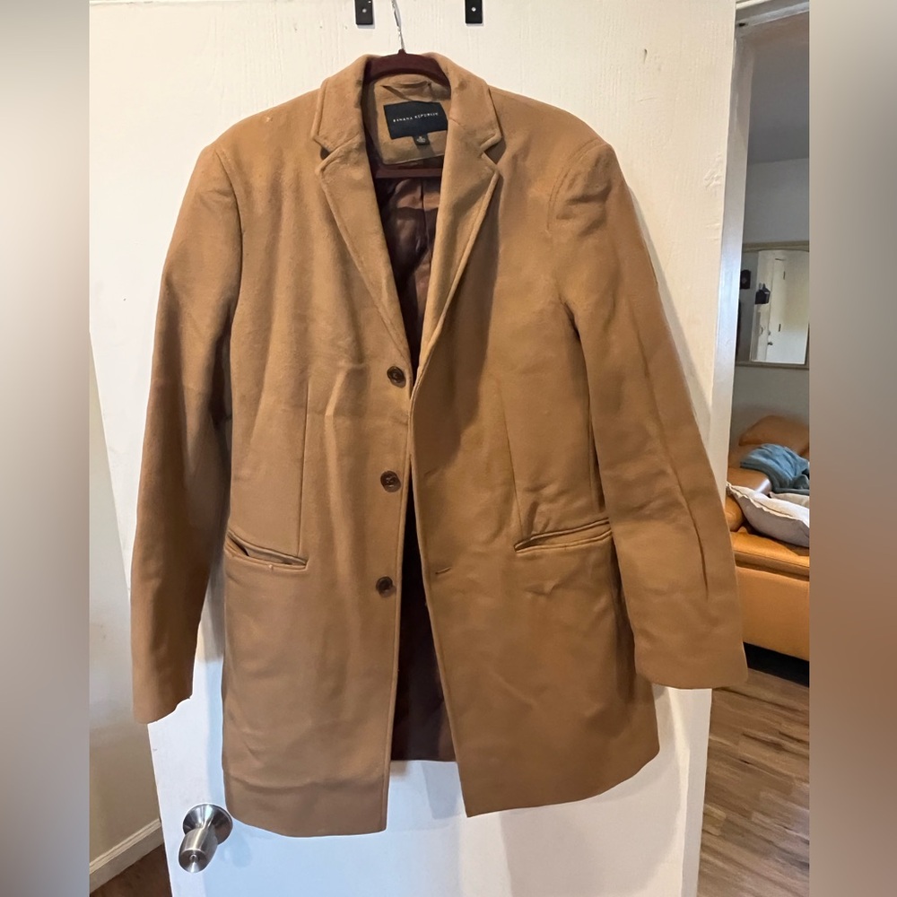EUC Banana Republic Wool Camel Top coat